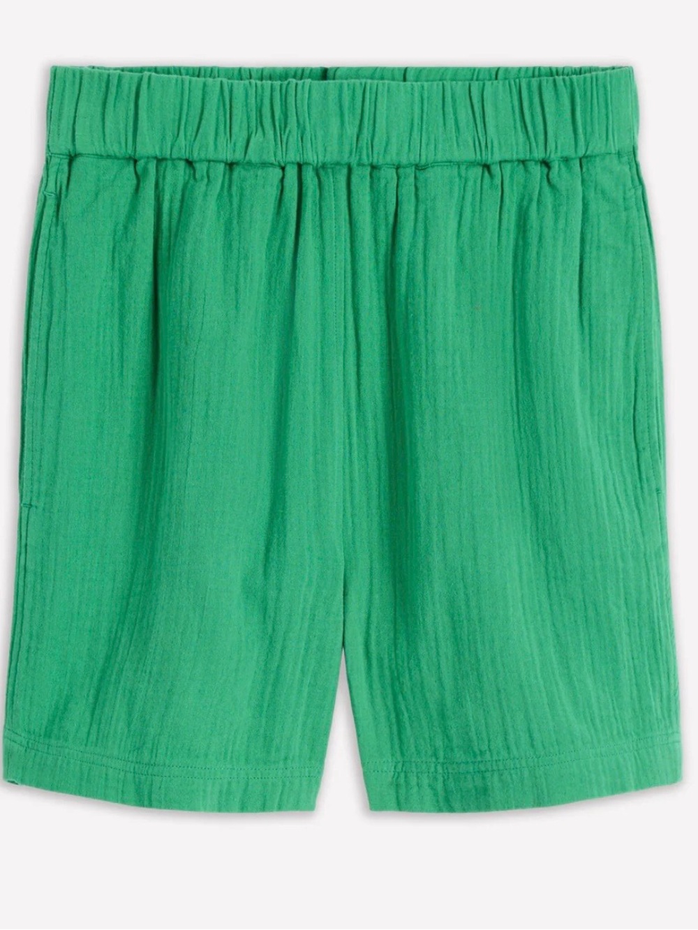 Boden Women's Elastic Waist Green Shorts - Picture 2 of 5